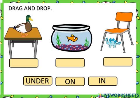 In on under worksheet