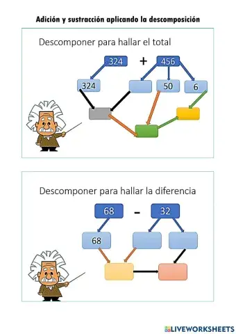 Adición y sustracción aplicando la descomposición