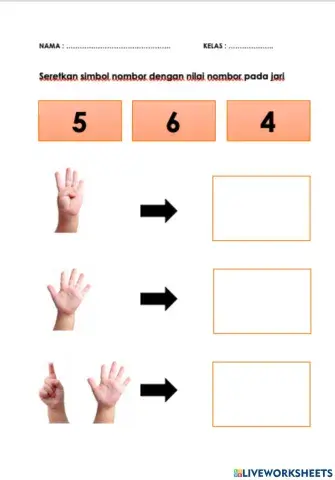 Penjarian nombor bulat 4 hingga 6