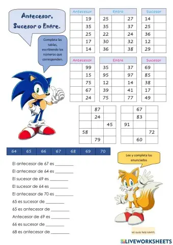 Antecesor, sucesor o entre 2