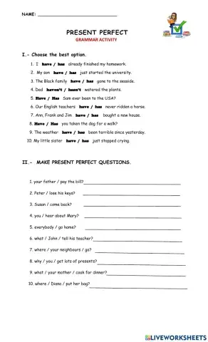 Present Perfect Grammar