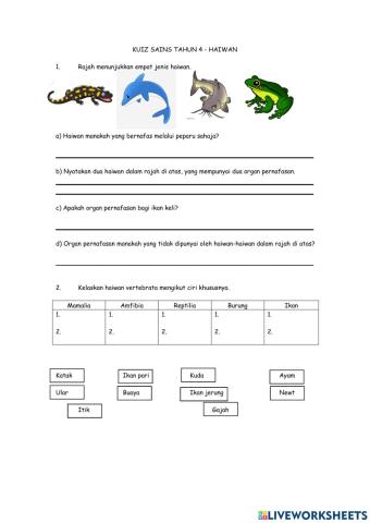 Sains Tahun 4 Haiwan