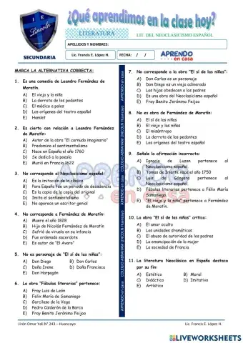 Prac. neoclasicismo español