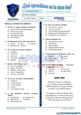 Prac. literatura del romanticismo