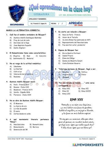 Prac. literatura del romanticismo