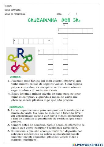 CRUZADINHA DOS 5Rs