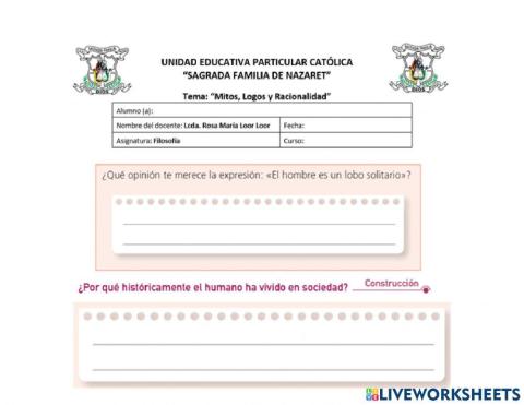Talleres de aplicación tema: El ser humano como animal político.