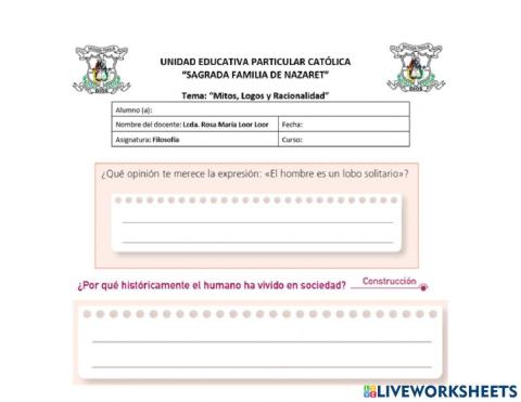 Talleres de aplicación tema: El ser humano como animal político.