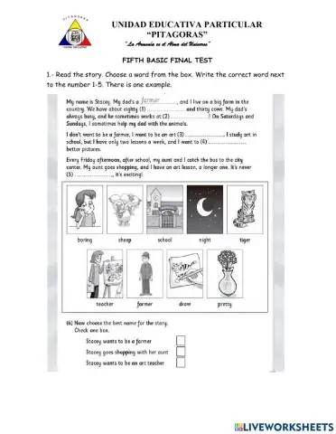 Fifth basic final test