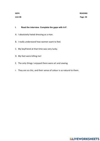 GEP4 Unit4B Page 30 Reading