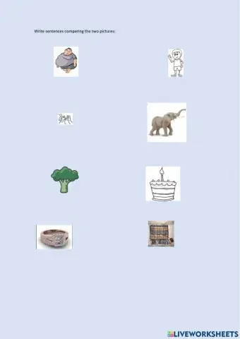 Comparatives - Describe the pictures