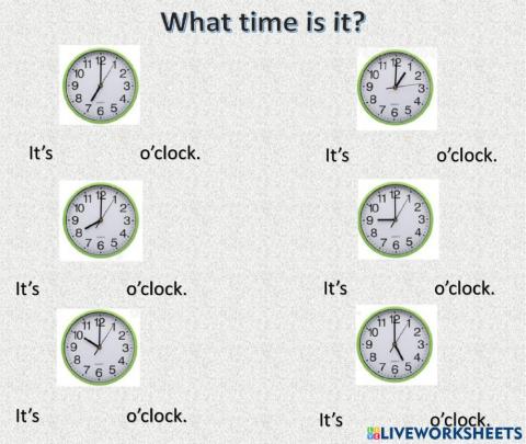 Farm Animals and Time O'clock