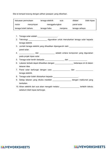 RBT 5: Membina Kipas Solar