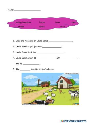 Reading activity page 66