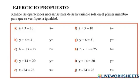 Ecuaciones de primer grado 1
