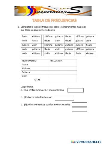 Tabla de frecuencias