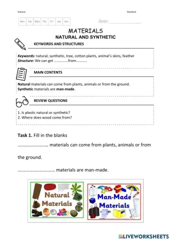 Natural vs Synthetic materials