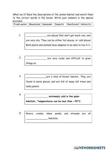 ES2 Revision habitat