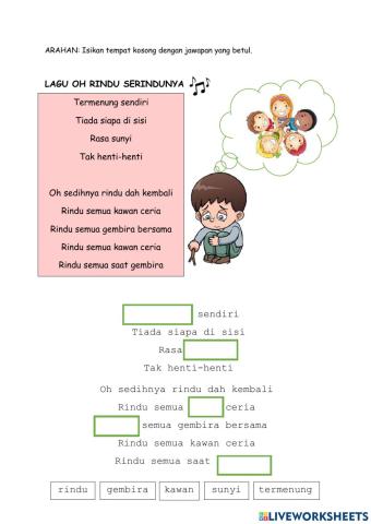 Nyanyian lagu mud sedih