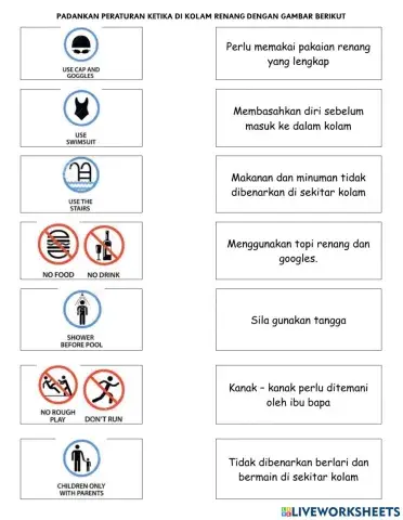 Peraturan ketika di kolam renang