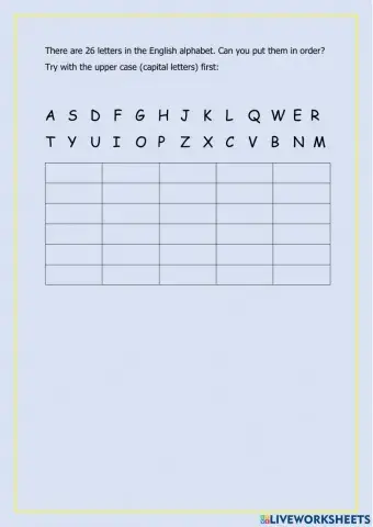 Alphabet - upper and lower case