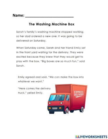 The washing machine box