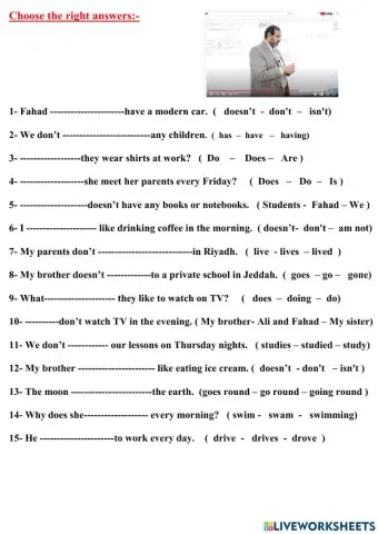 The Present Simple- Positive & Negative & Questions