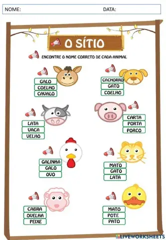 Localize os nome e jogo da memória