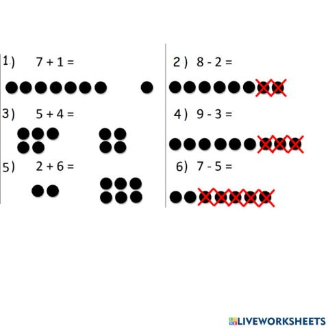 Add and subtract with dots