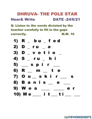 Dhruva- Hear &- Write