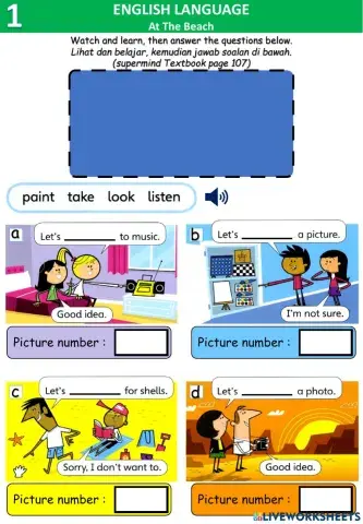 At the beach -listening