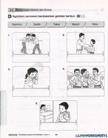 Pendidikan Kesihatan Tahun 1 : Emosi Saya