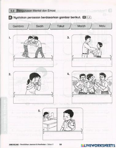 Pendidikan Kesihatan Tahun 1 : Emosi Saya