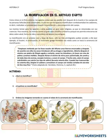 La momificación en el Antiguo Egipto