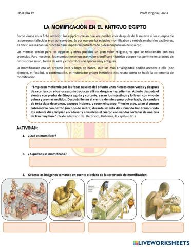 La momificación en el Antiguo Egipto