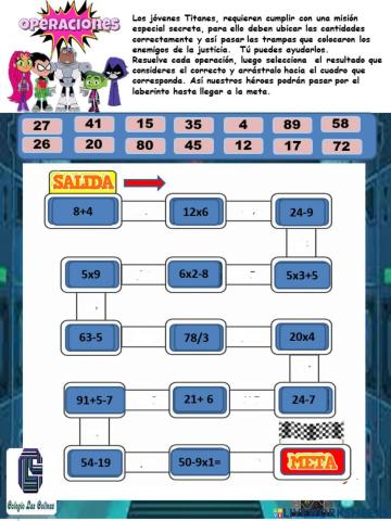 Laberinto de operaciones