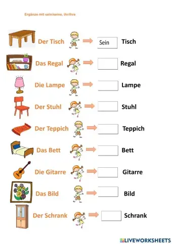 Sein-ihre + die Möbel
