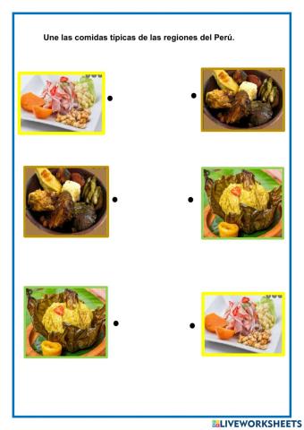 Une las comidas típicas del Perú