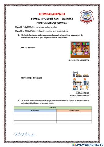 Evaluación social de un emprendimiento