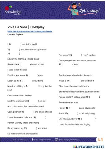 Let's Sing -Viva La Vida-Coldplay