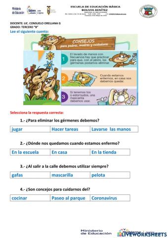 Consejos para cuidarnos del covi 19