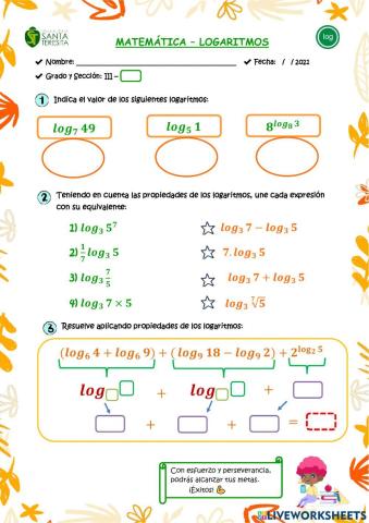Propiedades de logaritmos