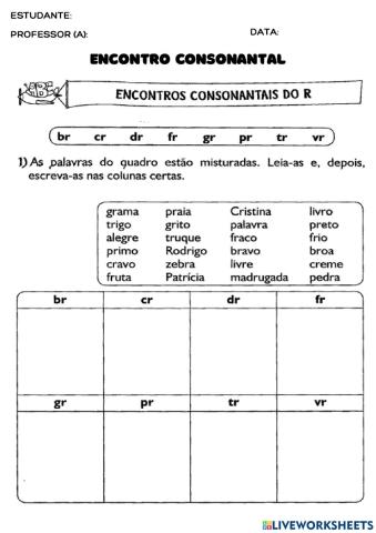 Encontro Consonantal