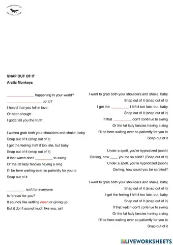 Arctic Monkeys - Snap out of it