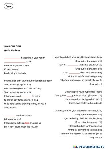 Arctic Monkeys - Snap out of it