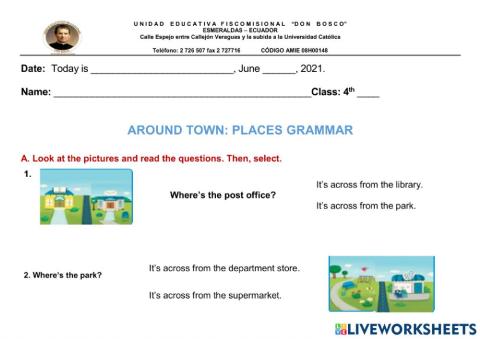 Places and prepositions
