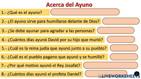 Ayuno del Señor