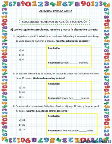 Adicion y sustracion con operaciones combinadas