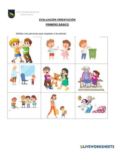 Evaluación El respeto.