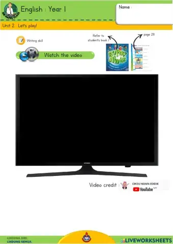 English Y1 - Let's play 6